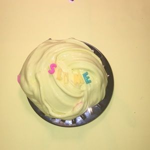 A back to school yellow slime